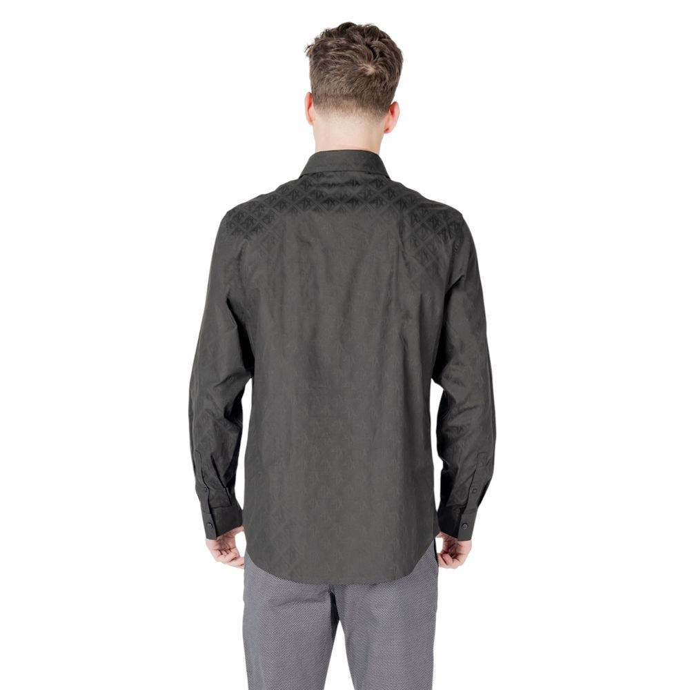 Black Cotton Dress Shirt