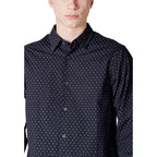Blue Cotton Pattern Shirt