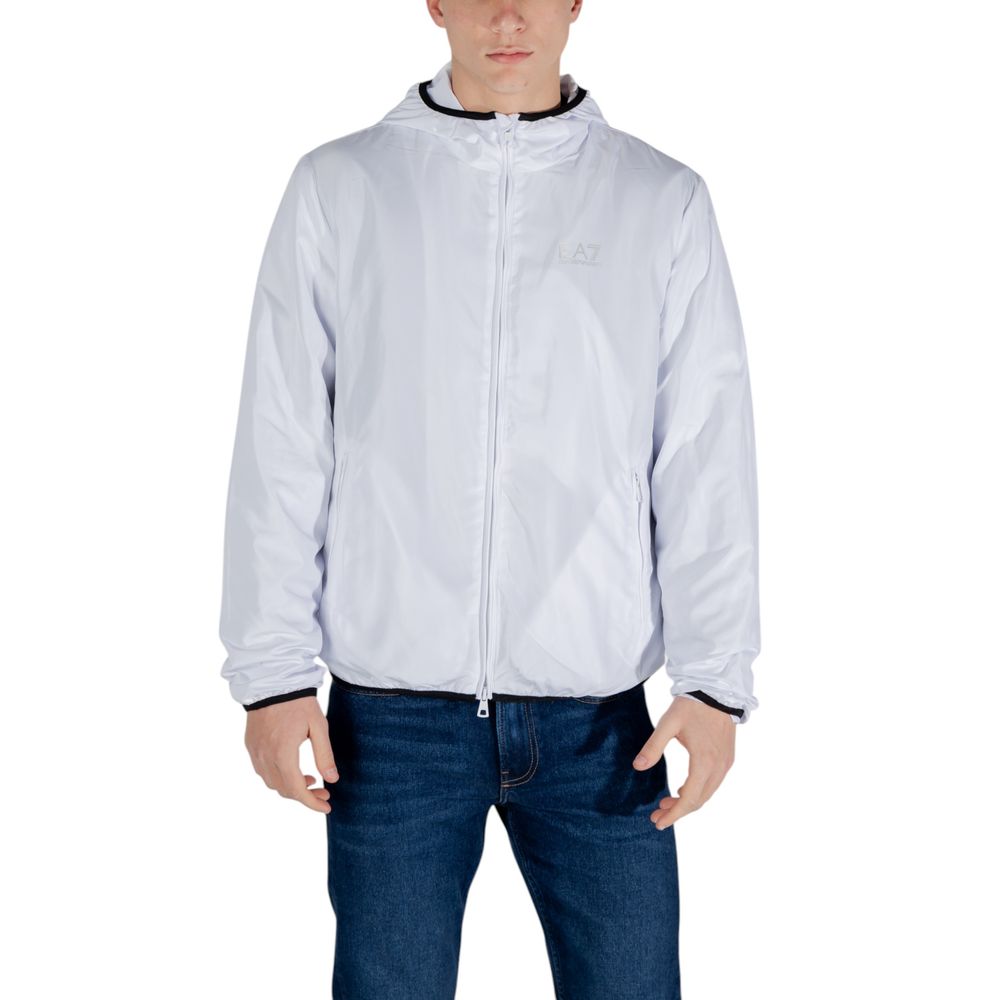 White Polyester Shell Jacket