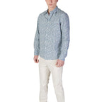 Blue Cotton Pattern Shirt