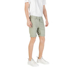 Bicolor Cotton Bermuda Shorts