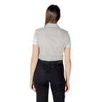 Light Blue Cotton Sleveless Jacket