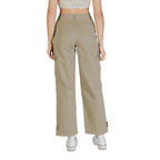 Beige Cotton Cargo Pants