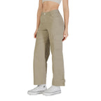 Beige Cotton Cargo Pants