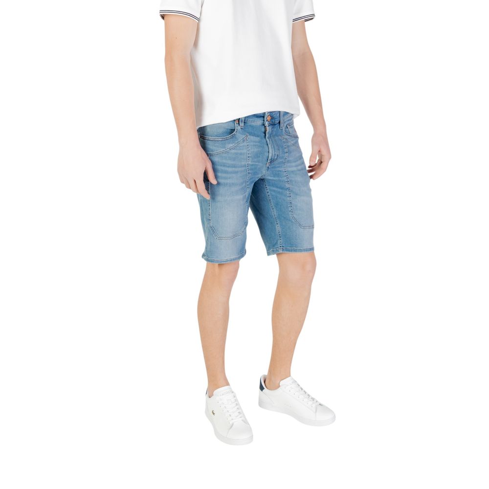 Light Blue Cotton Bermuda Shorts