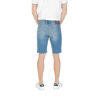 Light Blue Cotton Bermuda Shorts