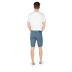 Blue Cotton Bermuda Shorts
