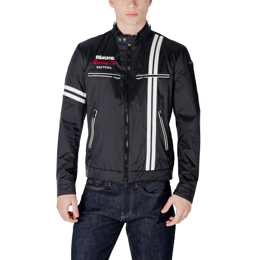 Black Polyamide Biker Jacket