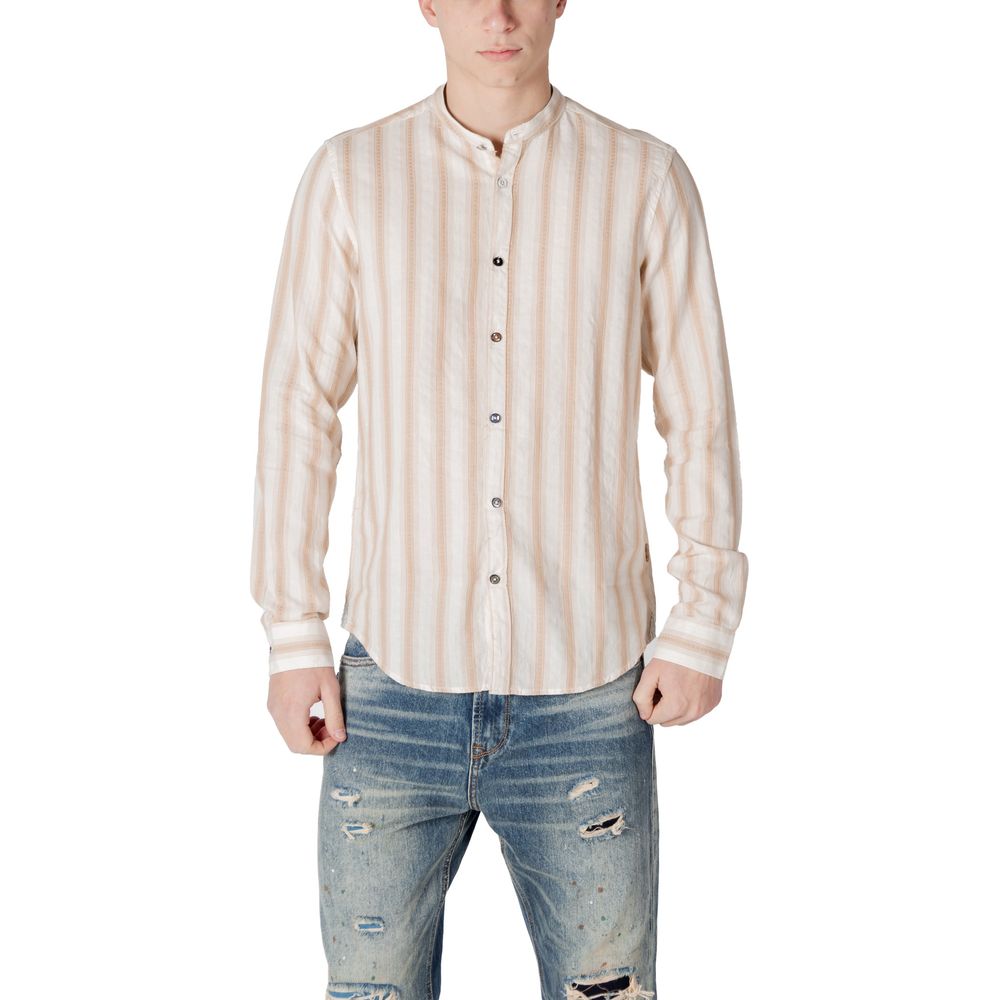 Beige Cotton Pattern Shirt