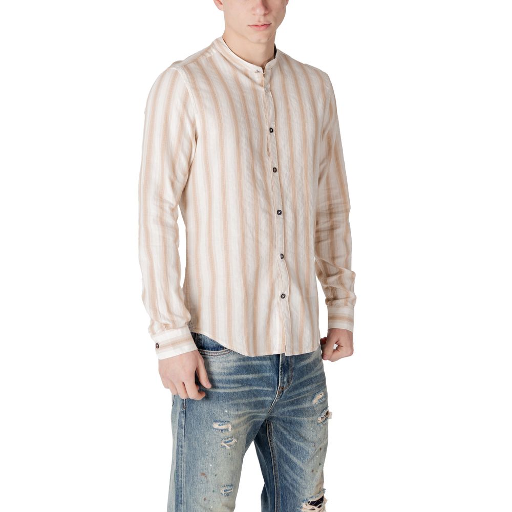 Beige Cotton Pattern Shirt