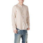 Beige Cotton Pattern Shirt