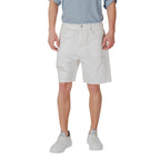 White Cotton Bermuda Shorts
