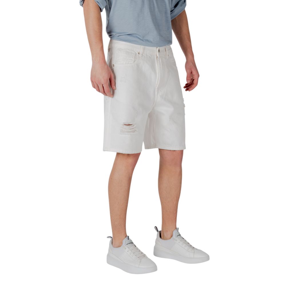 White Cotton Bermuda Shorts