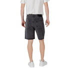 Black Cotton Bermuda Shorts