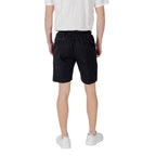 Black Cotton Bermuda Shorts