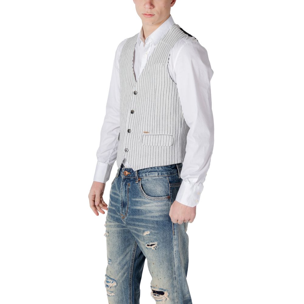 Black Linen Waistcoat