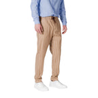 Beige Polyester Pants