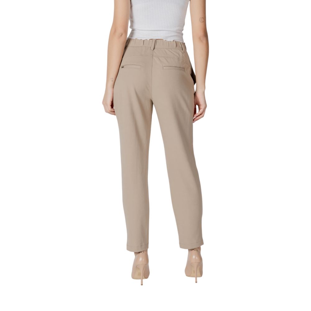 Beige Viscose Pants