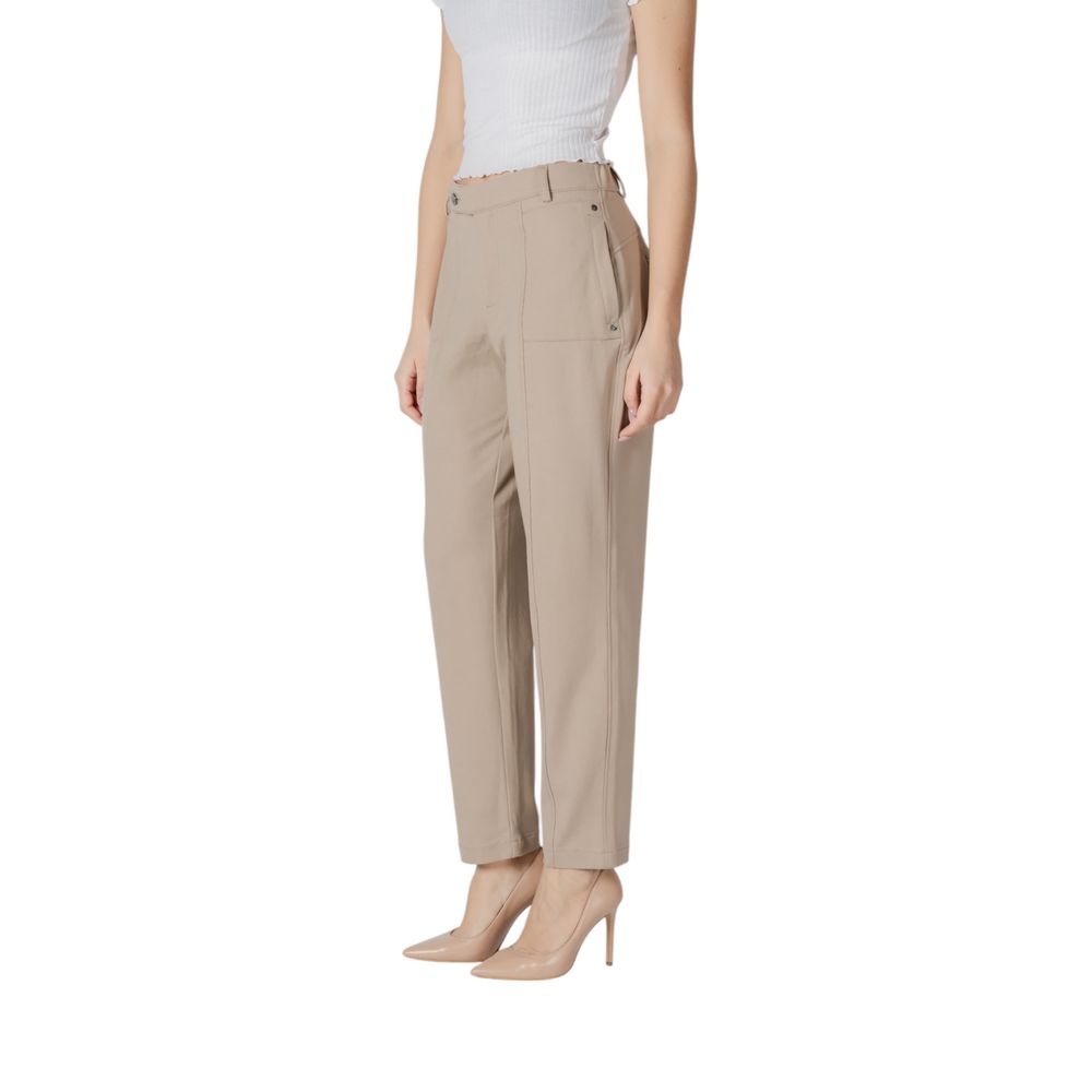 Beige Viscose Pants