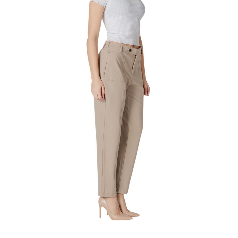 Beige Viscose Pants