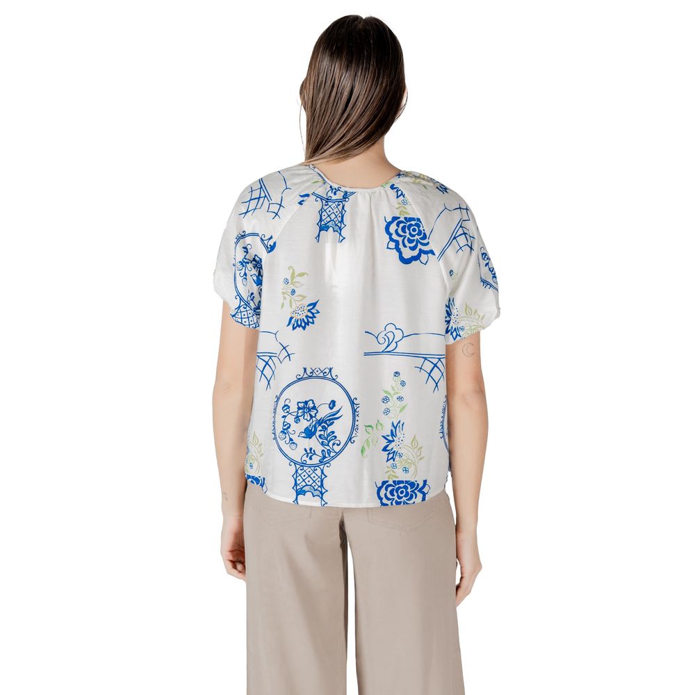 White Viscose Shortsleeve Shirt