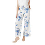 White Viscose Casual Pants