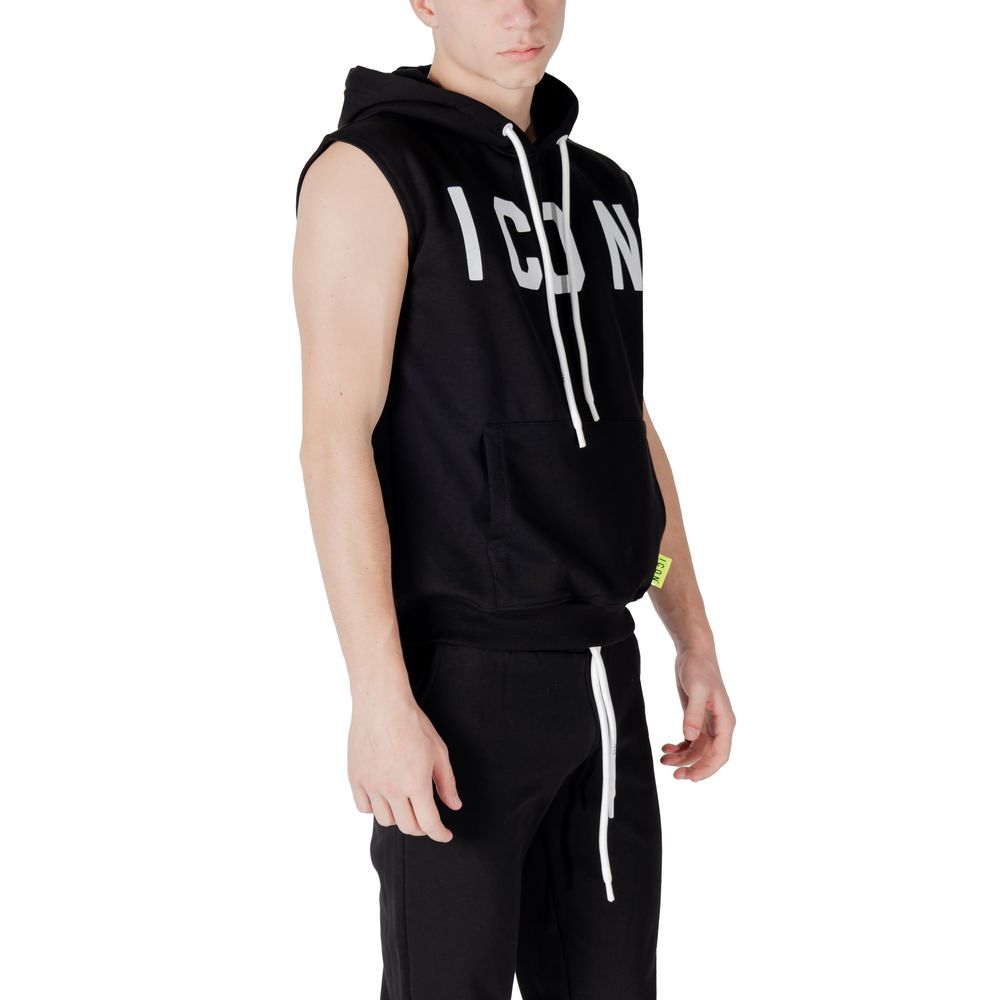 Black Cotton Hoodie