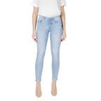 Light Blue Cotton Skinny Jeans