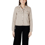 Beige Cotton Denim Jacket