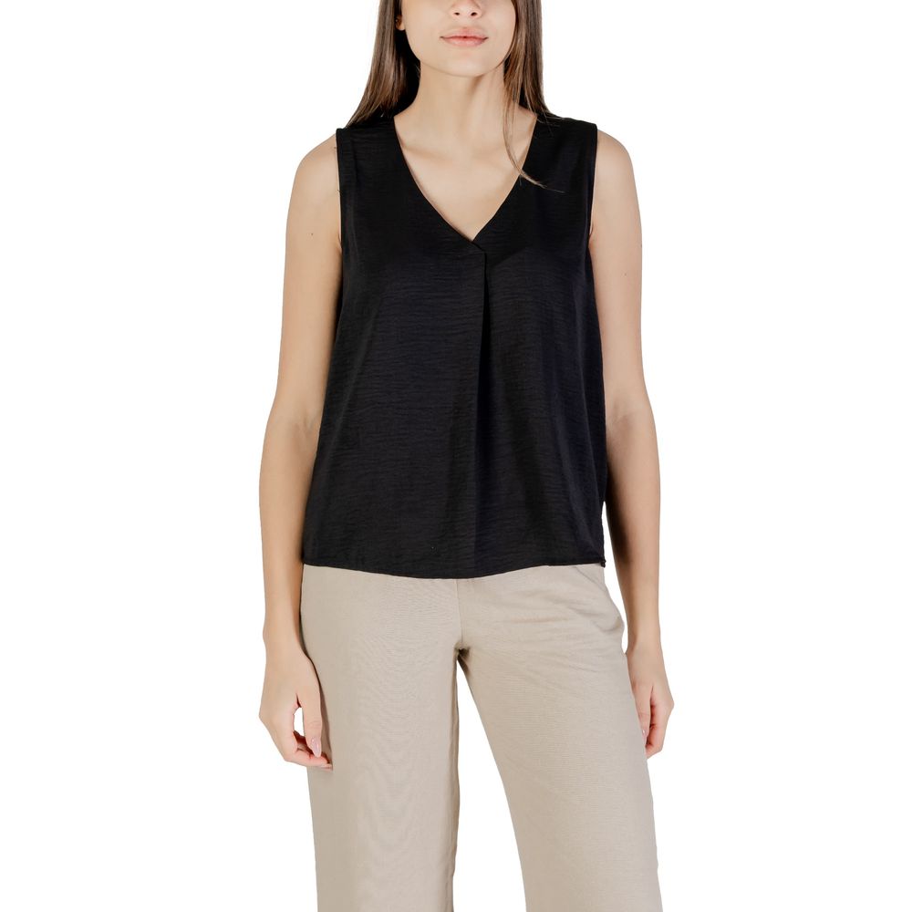 Black Recycled Polyester Tank Tops