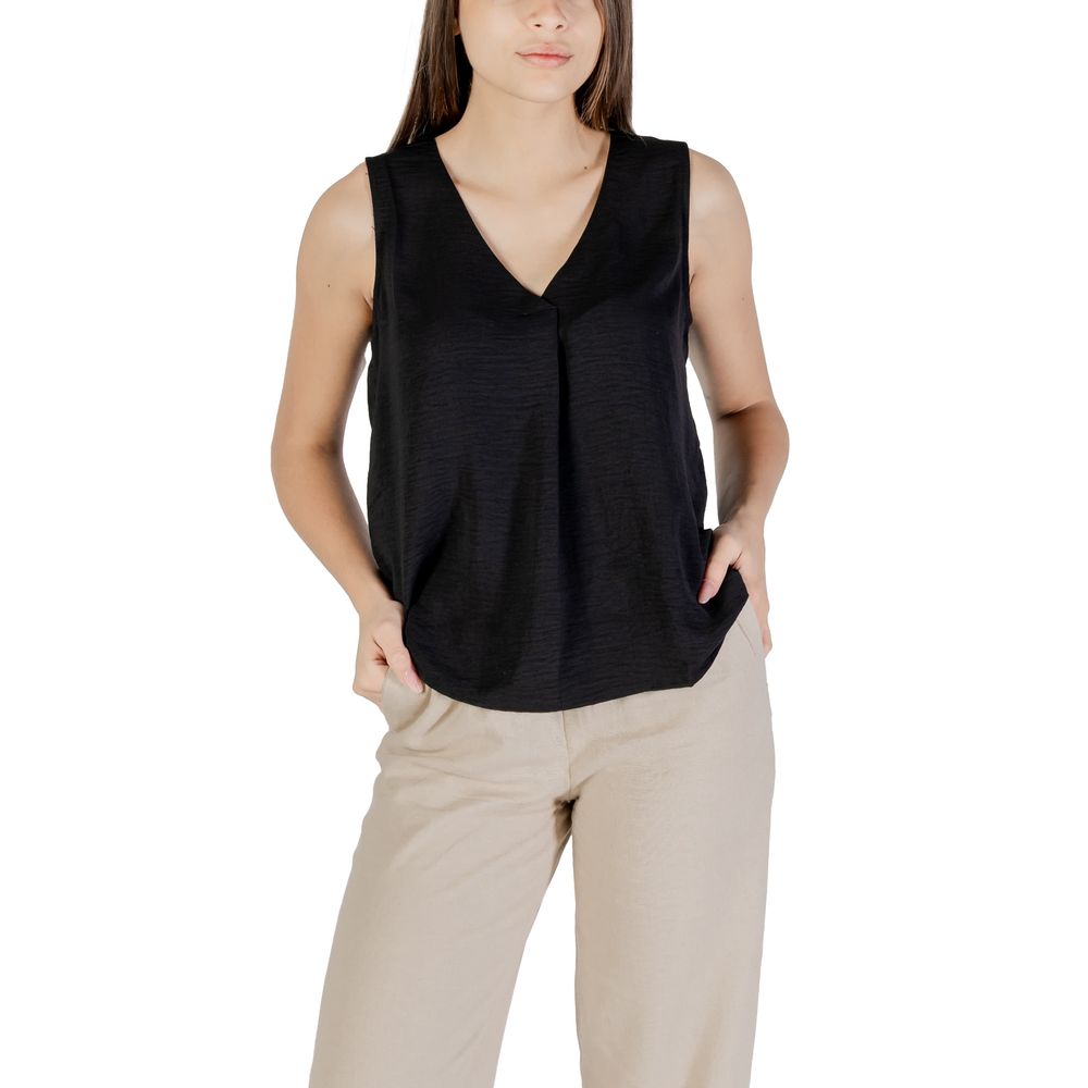 Black Recycled Polyester Tank Tops