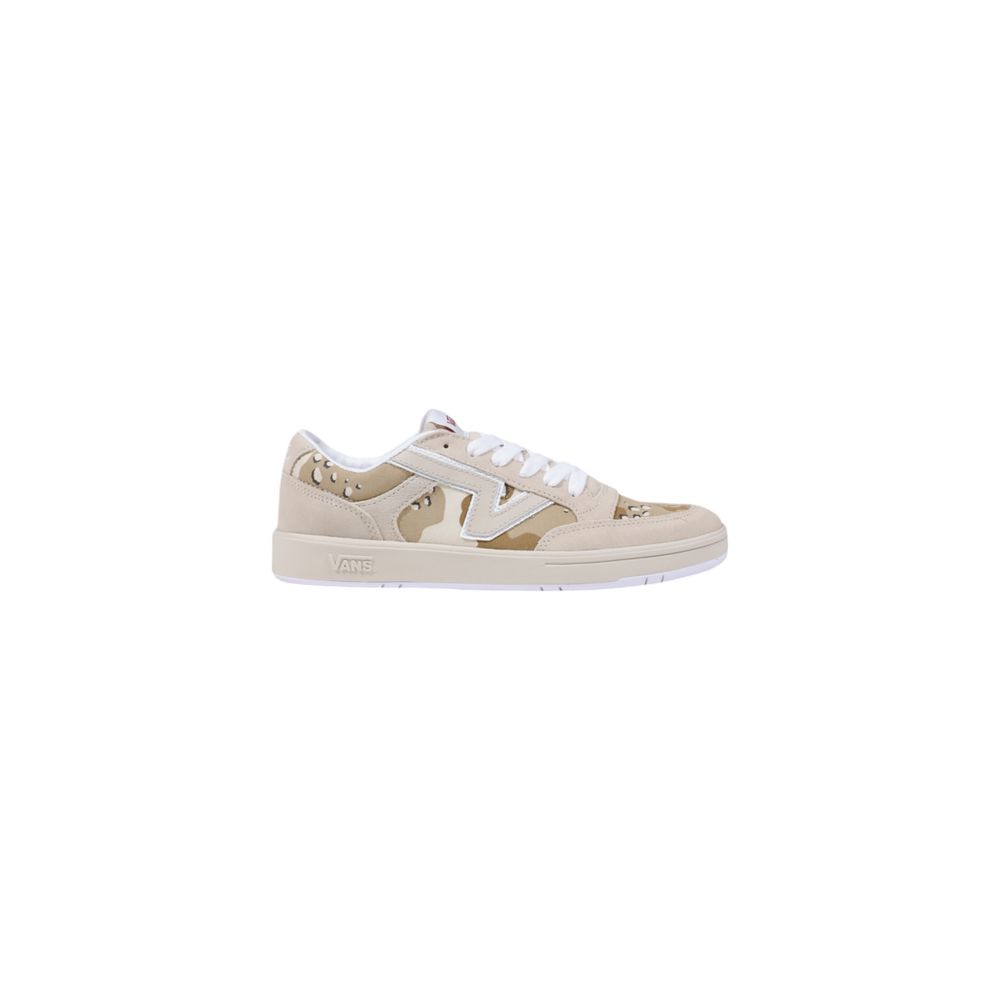 Beige Suede Leather Low Top Sneakers