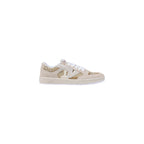 Beige Suede Leather Low Top Sneakers