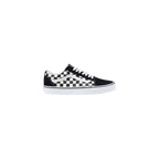 Black And White Fabric Low Top Sneakers