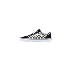 Black And White Fabric Low Top Sneakers