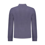 Blue Cotton Men Polo Shirt