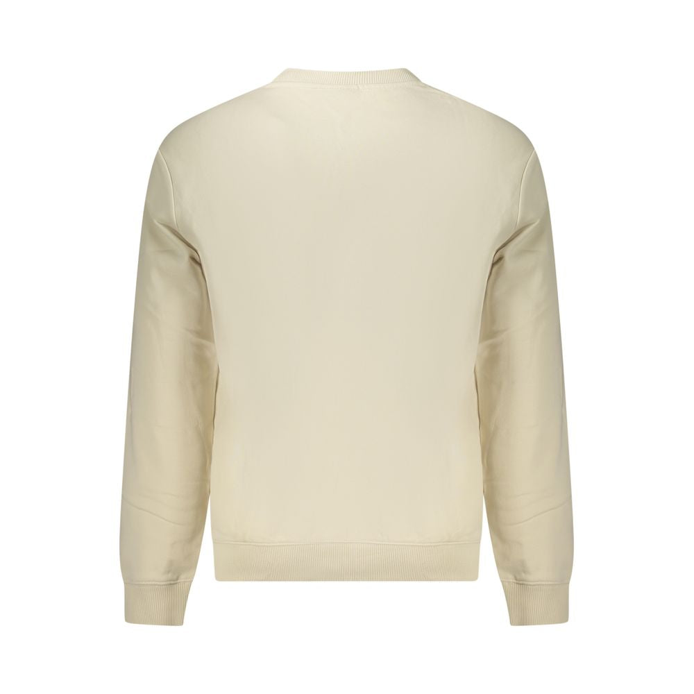 Beige Cotton Men Sweatshirt