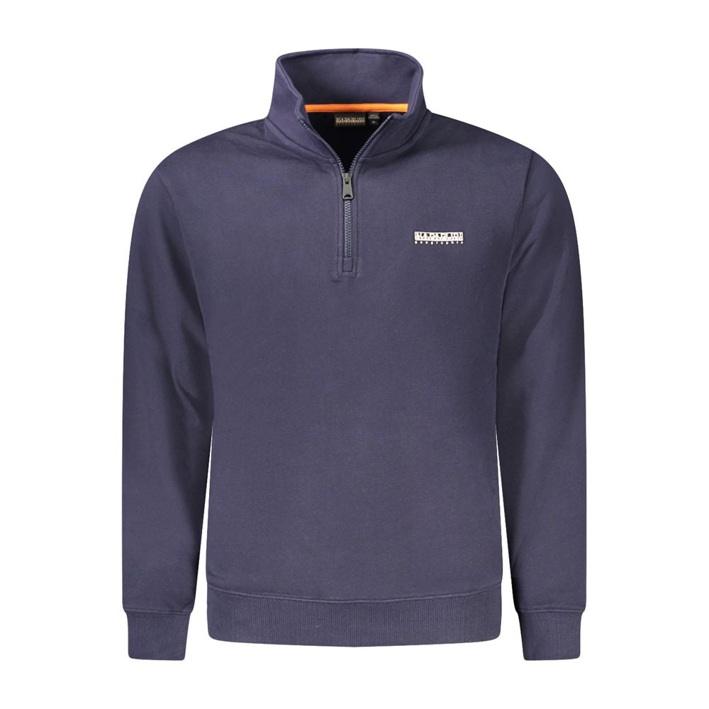 Blue Cotton Men Sweatshirt