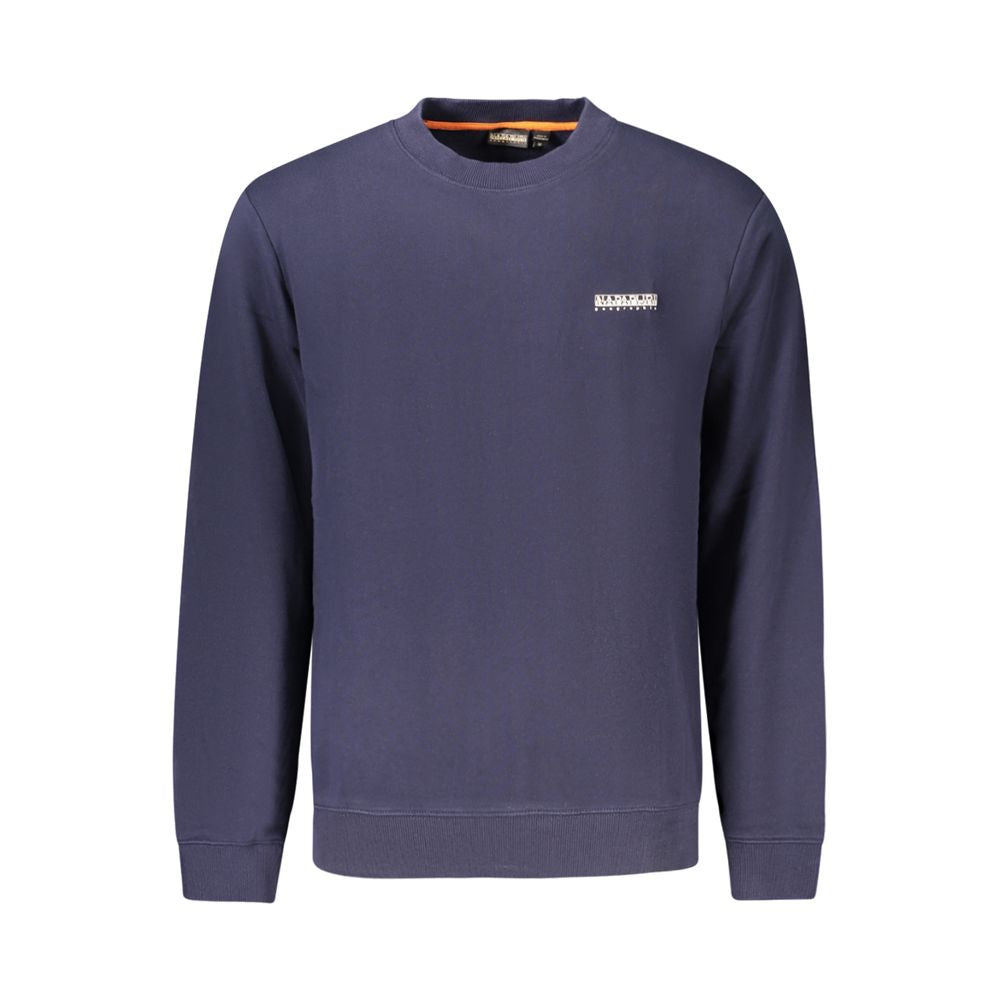 Blue Cotton Men Sweatshirt