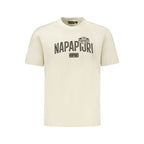 Beige Cotton Men T-Shirt