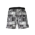 Black Polyester Men's Swim Boxer