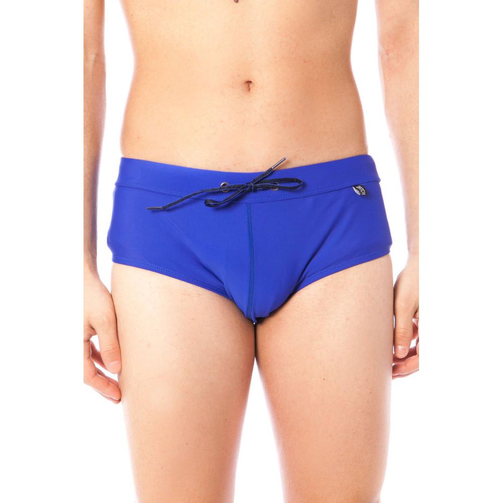 Blue Polyamide Mens Swim Briefs