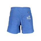Blu Polyester Men's Swim Trunk