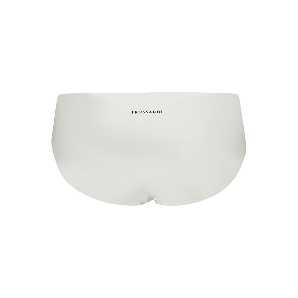 White Poliammide Men's Swim Briefs