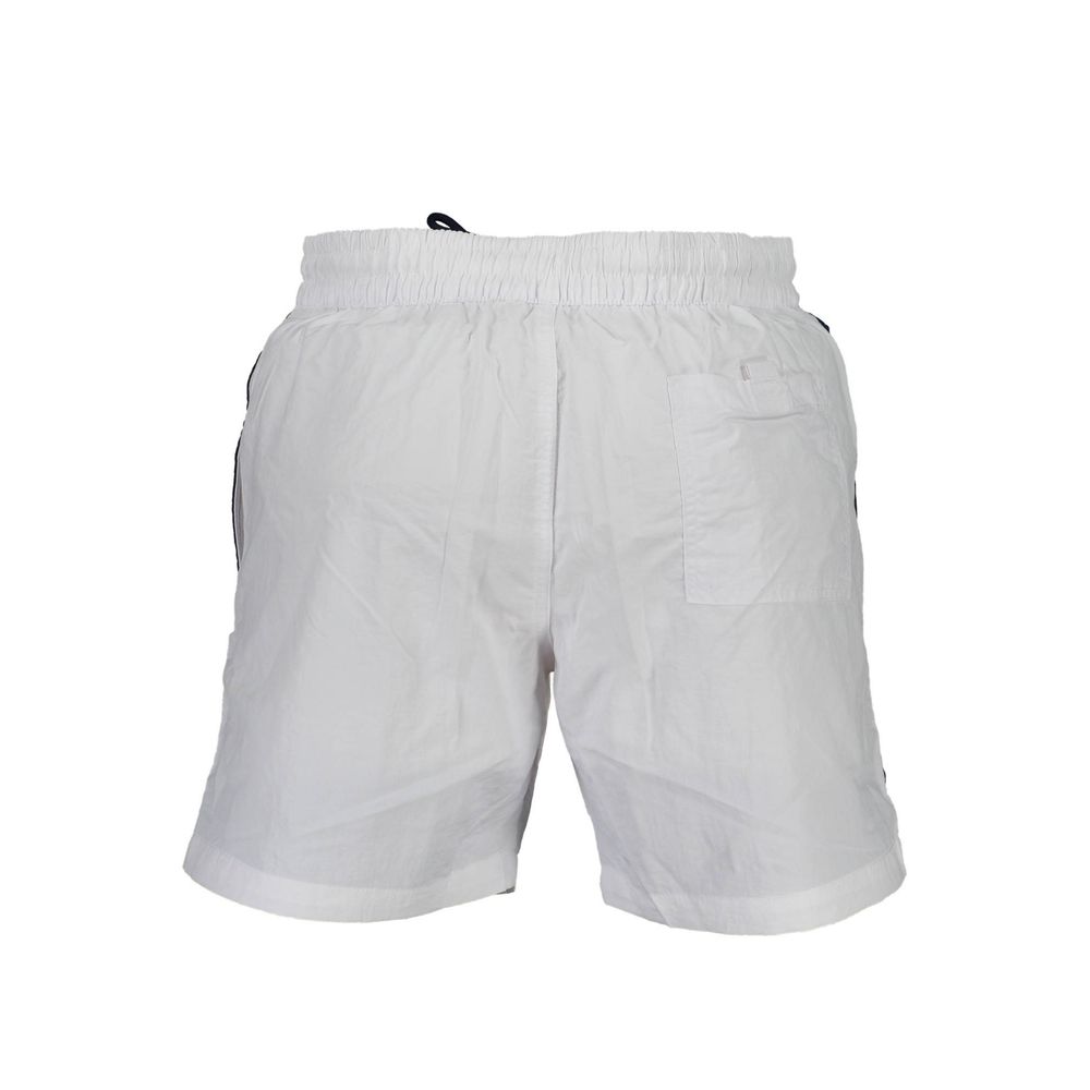 White Polyamide Men's Swim Boxer