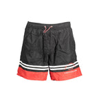 Black Polyester Mens Swim Boxer