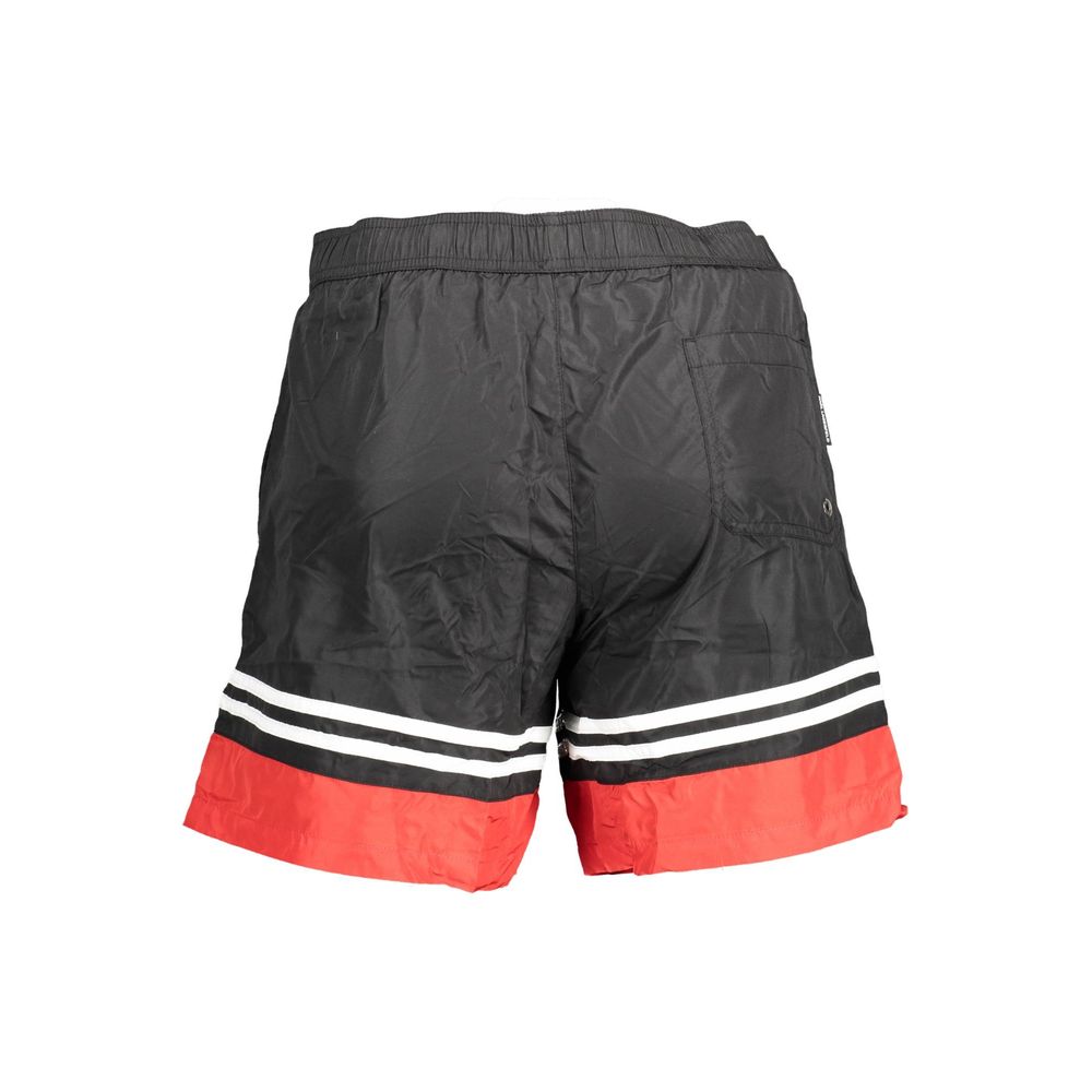 Black Polyester Mens Swim Boxer