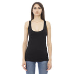Black Viscose Women Top