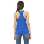 Blue Viscose Women Top