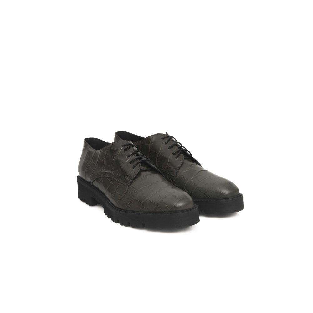 Green Cowhide Women Loafer